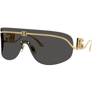 Dolce & Gabbana Kvinde DG2320 02/87 Solbriller Metal Guld Grå Pillow Normal