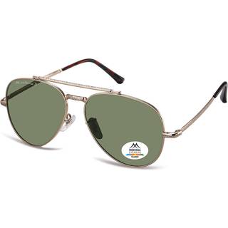 Montana Briller MP185 Polarized MP185 58 Solbriller Mænd Guld - Shiny Gold - 58mm