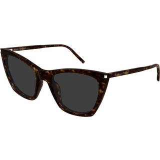 SAINT LAURENT Kvinde SL 214 KATE THIN 002 Solbriller Acetat Havana Grå Cat Eye