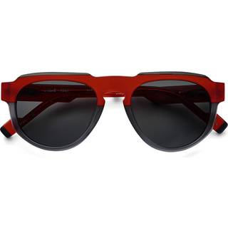 Etnia Barcelona Jinbao Polarized RDBK 54 Solbriller Mænd Grå - Opaque Faded Red Dark Grey - 54mm