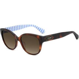 Kate Spade Kate Spade Round Brown Sunglasses in Havana and Stripe Details