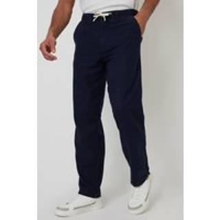 Threadbare Threadbare Navy Linen Blend Trousers