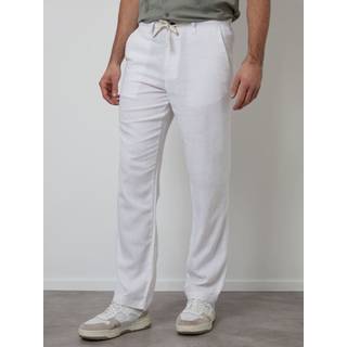 Threadbare Threadbare White Linen Blend Trousers