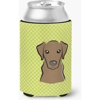 Checkerboard Lime Green Chocolate Labrador kan eller flaske Hugger BB1296CC