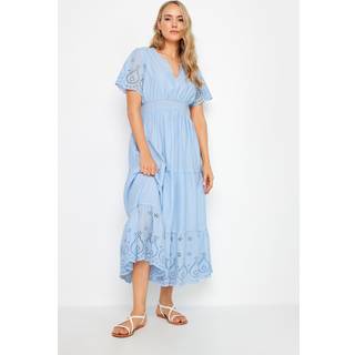 Lts Tall Blue Broderie Hem Maxi Dress 20 Lts | Tall Women's Summer Dresses