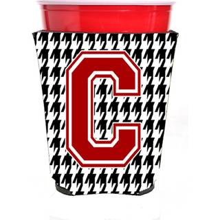 Monogram - Houndstooth Initial C Red Solo Cup Beverage Insulator Hugger CJ1021C-RSC