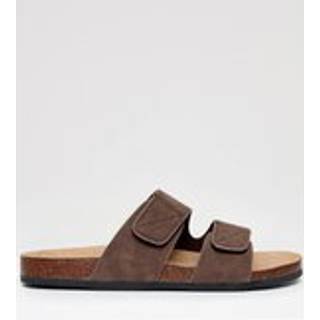 Threadbare Threadbare Brown Faux Suede Two Strap Sandals