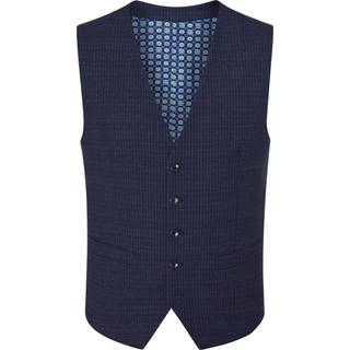 Skopes Skopes Blue Tailored Fit Hepworth Check Suit Waistcoat