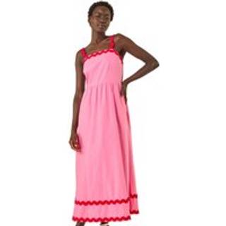 Roman Roman Contrast Ric Rac 100% Bomuld Midi Kjole - EU 44 (UK 16)