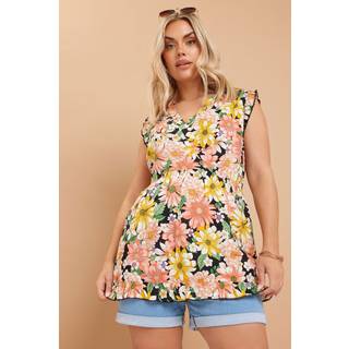 Yours Curve Yours Curve Pink Frill Hem Top