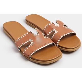 Yours Curve Extra-Bred pasform Whip Stitch Mule SandalerEU 42 (UK 9)
