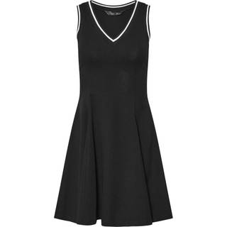 PixieGirl Petite PixieGirl Petite Black Stripe Trim Flippy Mini Dress