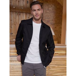 Threadbare Threadbare Black Collared Lightweight Zip-Through Jacket