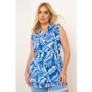 Yours Curve Yours Curve Blue Light Frill Hem Top