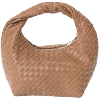 Gina Tricot-Braided handbag-flettede tasker-Brunt-ONESIZE-Dame