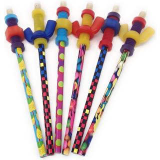 Beacon-Ridge Fidget Pencil Toppers p? blyant S?t p? 6 (3 vingem?trikker og 3 n?dder'n bolte) farver varierer