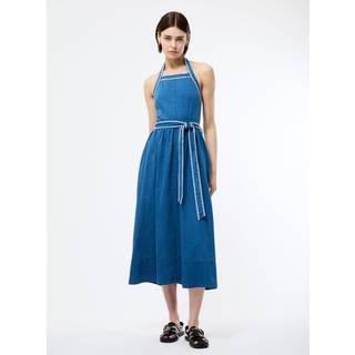 French Connection Zaves Chambray Halterneck 100% Bomuldskjole44