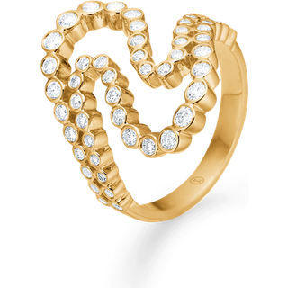 Mads Z Mira ring i 14 kt guld med diamanter - Str. 54