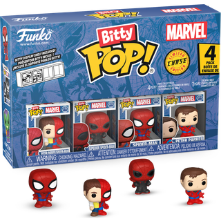 SPIDER-MAN - Bitty Pop 4 Pack 2.5cm - Parker Split