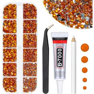 qiipii orange rød krystalharpiks rhinestones w b7000 smykkelim til bedazzling håndværk flatback sten 2mm 3mm 4 mm 5 mm 6mm diamanter krystaller p