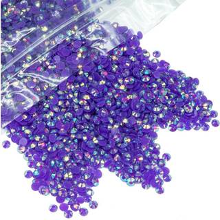 qiipii 1280pcs 6 mm m?rk lilla ab harpiks rhinestones til h?ndv?rk dybe lilla ab flatback gel? rhinestones bulk ss30 ikke-hotfix sten diamanter k