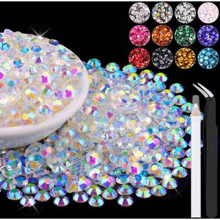 4000pcs 5 mm harpiks gelé rhinestones i bulk (gennemsigtig ab) bedazzling fladback krystaller rhinestones til håndværk af diy negle dekoration pe