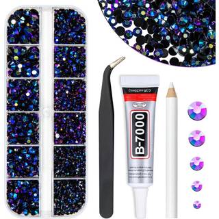 qiipii lilla rose ab harpiks rhinestones w b7000 smykkelim til bedazzling håndværk 2 mm 3 mm 4 mm 5 mm 6mm fladback gelé sten diamanter perler ch