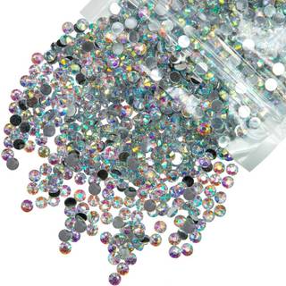 qiipii 2800pcs 4 mm krystal ab harpiks rhinestones til udformning af fladback hvide ab sten bulk ss16 ikke-hotfix diamanter krystaller perler cha