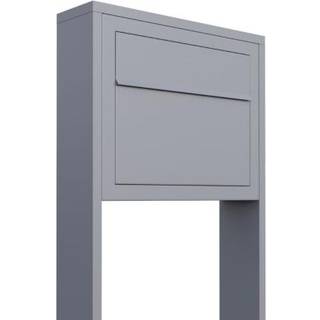 Bravios Elegance postkasse med stander, grå metallic