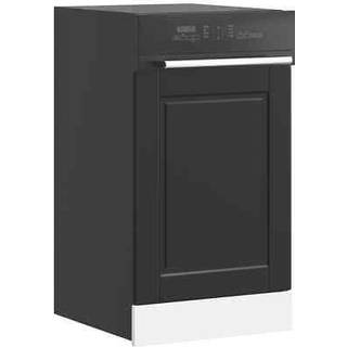 Låge Til Opvaskemaskine Porto 45X1,5X67 Cm Konstrueret Træ Sort