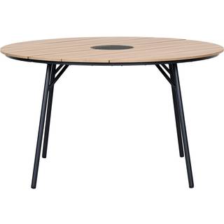 Havebord Montana teaklook Ø130 cm - Sunlife