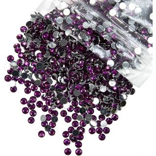 qiipii 1550 stk 5 mm drue lilla krystalharpiks rhinestones til h?ndv?rk af lilla flatback sten perler bulk ss20 diamanter krystaller charme til n