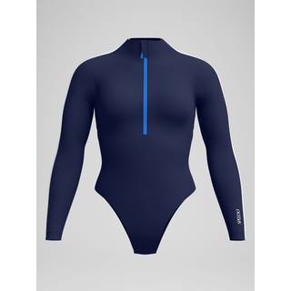 Women's Jetstream Long Sleeve Zip Swimsuit Navy/Red