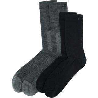 Lundhags Merino Trekking Sock Combo Mid Light Grey Melange/black, 46-48