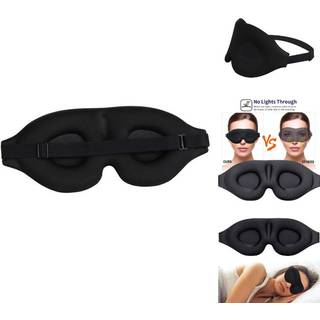 3D sovebrille med justerbar rem - total mørklægning og blødt polyester