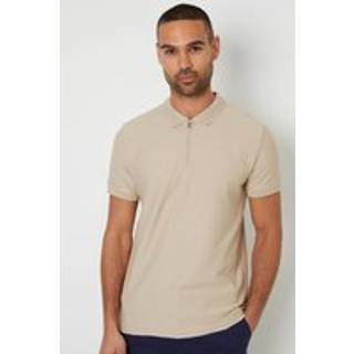 Threadbare tekstureret kvart lynlås 100% bomuld Polo-skjorterxxlarge