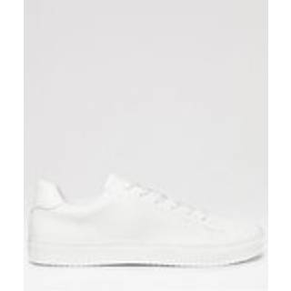 Threadbare Threadbare White PU Court Trainers