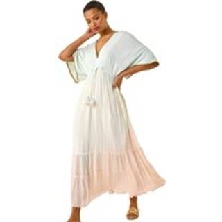 Roman Roman Blue Ombre V-Neck Maxi Dress