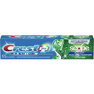 Crest Premium Plus Scope Outlast Tandpasta Langvarig Mint Flavor 5,2 oz (pakke med 3)