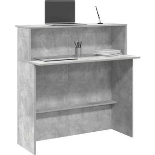 Receptionsskranke 100X50X103,5 Cm Konstrueret Træ Beton Grå - Betongrå