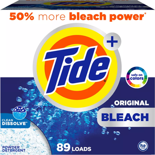 Tidevandspulvervaskemiddel med blegemiddel Alternativ original duft 89 belastninger 129 oz