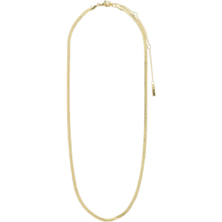 Pilgrim JOANNA flat snake chain halskæde rosaguldbelagt