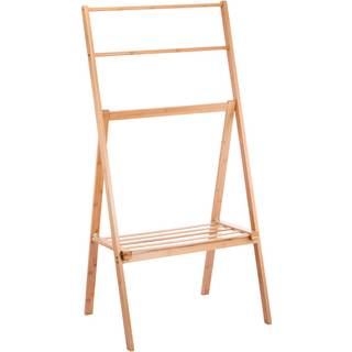 Håndklædestativ i bambus med hylde - Ren