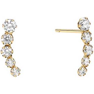 Lund Copenhagen ørestikker i 8 kt guld med 5 cubic zirkoner