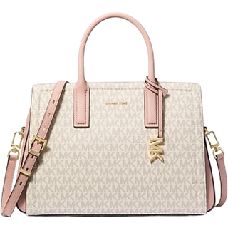 MK Laila Medium Signature Logo Satchel - Pink - Michael Kors - ONE SIZE