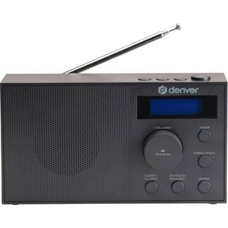 DENVER DAB-51B - Compact DAB+/FM Radio with Dual Alarm (Black) - DAB/DAB+/FM - Sort