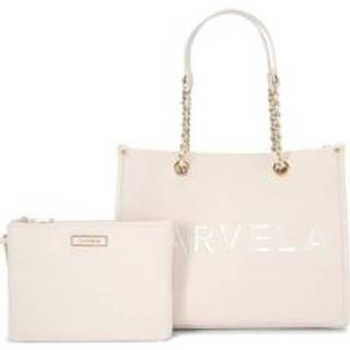 Carvela Carvela Cream Sorrento Midi Chain Tote Bag