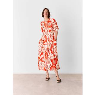 Whistles Bloom Blomster Tryk Midi Kjole40