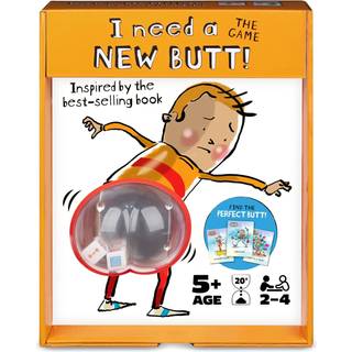 Spin Master -spel Jag behöver en ny rumpa! Spelet baserat på boken med rumpa popper och rumpa kindplattor roligt spel för familjens spelkväll för