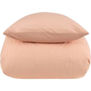Sengetøj 100% bomuld - 140x200 cm - Rosa stribet sengesæt - Nordstrand Home dynebetræk